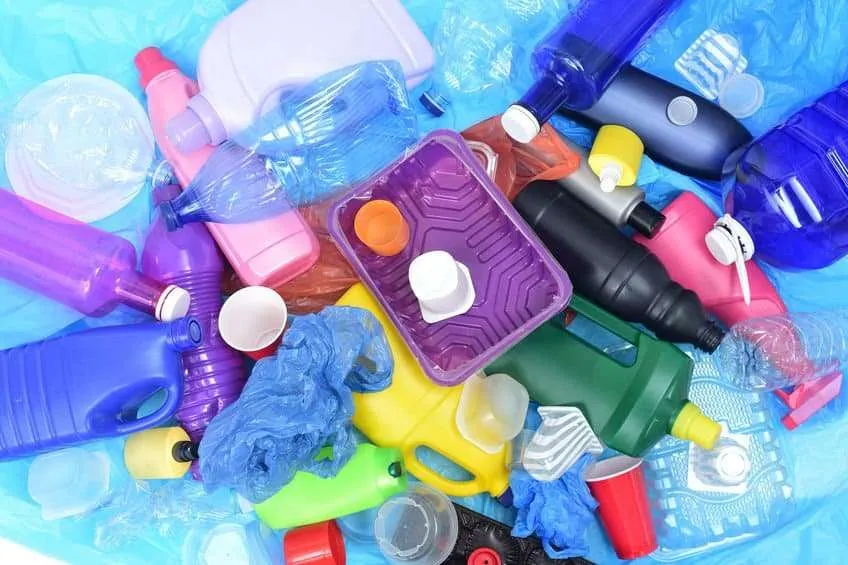 Close Up of Different Types of Plastic